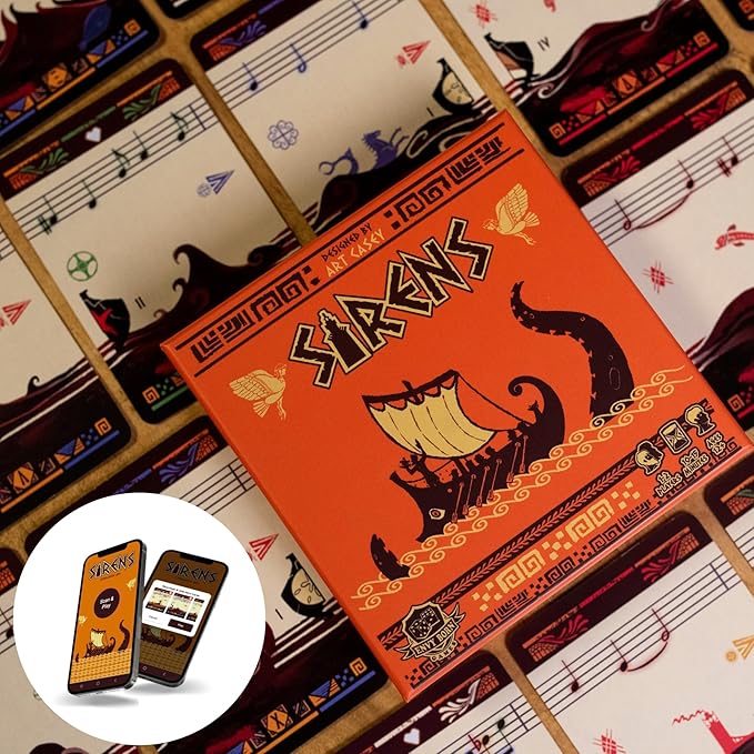 Sirens | Greek Mythology Travel Board | Strategic Musical Card Drafting for 1–2 Players, Ages 12+ | Easy to Learn for Family Night | Tiny Series