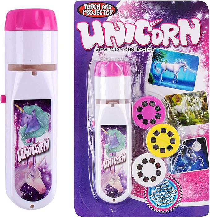 Georgie Porgy Children Projector Toys Educational Science Set Wall Ceiling Tent Torch Flashlight for Kids Gifts for Boys Girls (Unicorn)