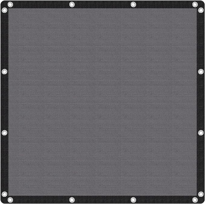 VICLLAX Shade Fabric Sun Shade Cloth with Every 2 FT Grommets for Patio Garden Pergola Cover Canopy 6x11 FT, Grey