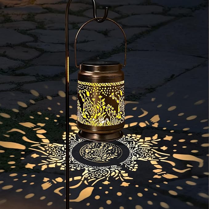 KY&BOSAM Pet Dog Memorial Solar Lights Outdoor Garden Decor Solar Lanterns Outdoor Waterproof Metal Light Memorial Gift, Pet Loss, Pet Sympathy, Thoughtful Dogs and Cats Remembrance, Bereavement Gift