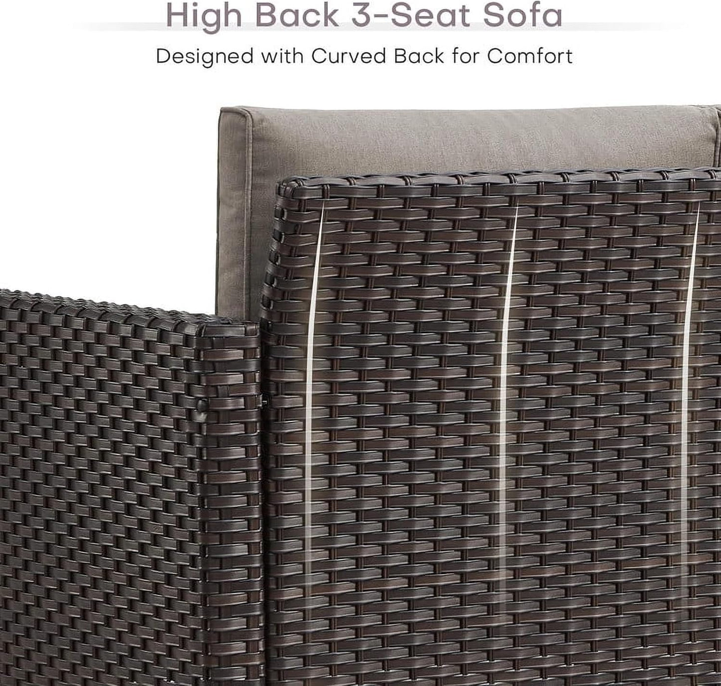 HUMMUH Outdoor Swivel Chairs Set of 2,PE Wicker Patio Furniture Rocker Glider Chairs for Porch Balcony Deck Garden