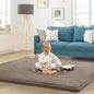 Baby Play Mat for Floor Tummy Time Mat Nursery Rug Muscle Area Rug Playroom Rug Tatami 74 * 50" Memory Foam 1.3" Thick Crawling For Babies,Toddlers, Infants, Kids,Floor(Brown)