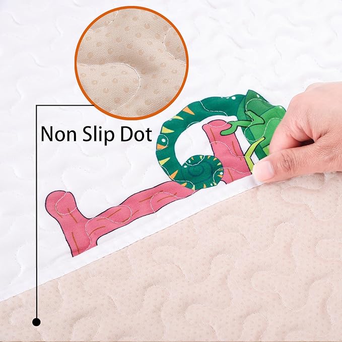 50x50 Play Mat for Playpen Foldable Baby Play Large Tummy Time Mat, Non Slip Washable Baby Play Mats for Floor, Portable Travel Crawling Mats for Toddlers and Infants