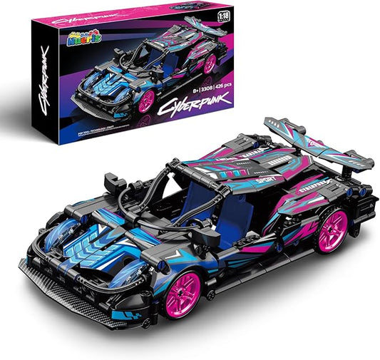1:18 Technic Super Sports Cars Model Sets - 426 PCS Cyberpunk MOC Building Block Car Raceing Engineering Toys - Gift Idea for Adults Boys Girls for Play and Display Collection