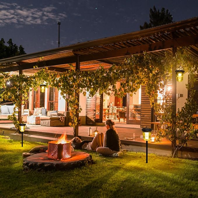 Outside Lights for Yard 6 Pack, Super Bright Solar Pathway Lights Outdoor Waterproof,Up to 14 Hrs Auto On/Off Solar Garden Lights, Solar Powered Landscape Lighting for Path Yard Garden Walkway