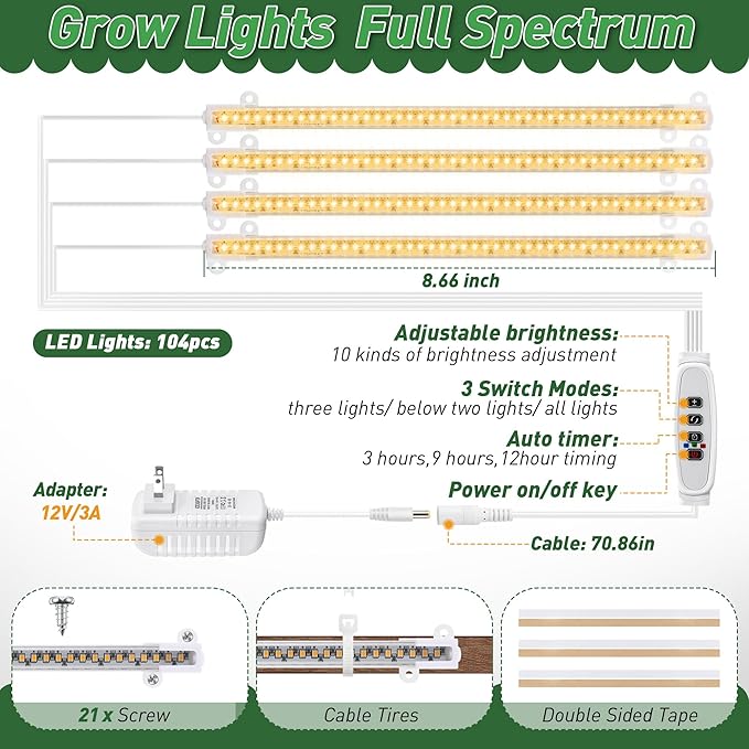 Dreyoo Plant Stand with Grow Light Indoor, 5 Tier 5 Potted Sturdy Metal Plant Shelf, Multiple Plant Holder Tall Plant Ladder for Display Plant Flower Corner Living Room Office (Black, Brown)