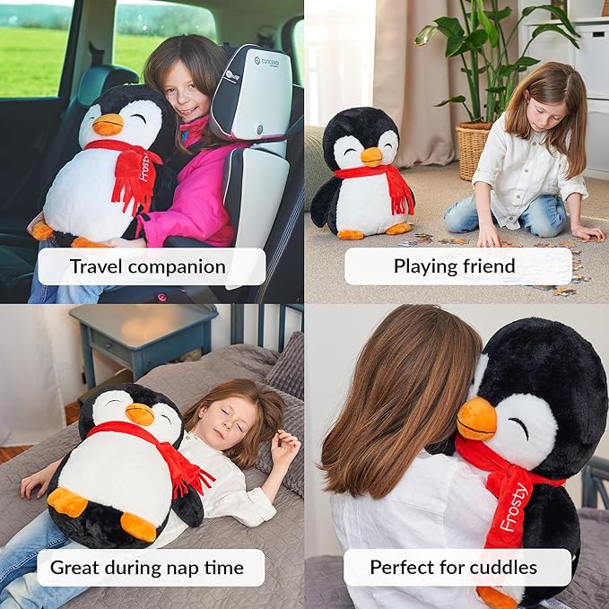 ODOXIA Big Weighted Penguin 5lb for Anxiety | Stuffed Plush for Kids, Adults | Weighted Animals, Plushies
