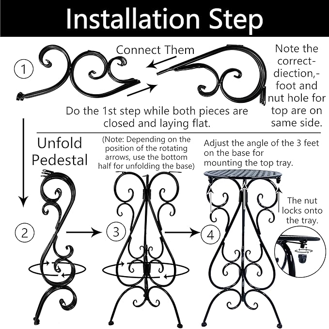 Metal Plant Stands Indoor Outdoor, Heavy Duty Flower Pot stand 22.5 inch Tall, Planter Pedestal Holder Rack for Patio Garden Porch Corner House Deck, 2 Pack(Black)