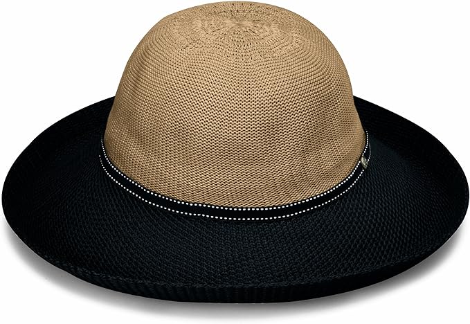 Wallaroo Women’s Victoria Two-Toned Sun Hat – UPF 50+ Sun Protection, Wide Brim, Adjustable, Cotton Lining, Summer Holiday