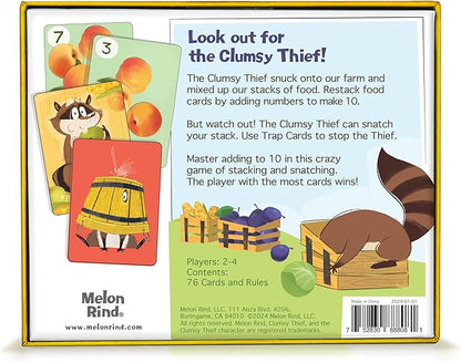 Melon Rind Clumsy Thief Junior Math Card Game, Adding to 10 Fun for Kids Ages 5-7+, Award-Winning Family Game for 2-4 Players, Educational to Develop Math Skills with Confidence