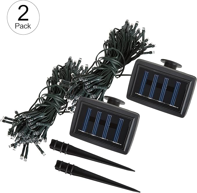 Pure Garden 2-Pack Solar Powered LED String Lights