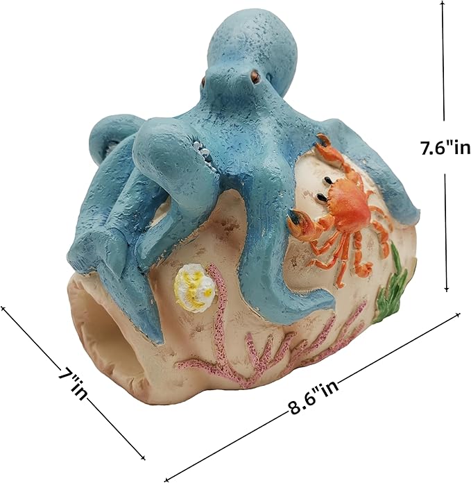 Octopus Statues Gutter Downspout Extension Statues Garden Decoration,Resin Statue Outdoor Decor,Animal Downspout Diverter,Decorative Gutter Extension,3"×4" Downspout Extender Diverter Splash Block