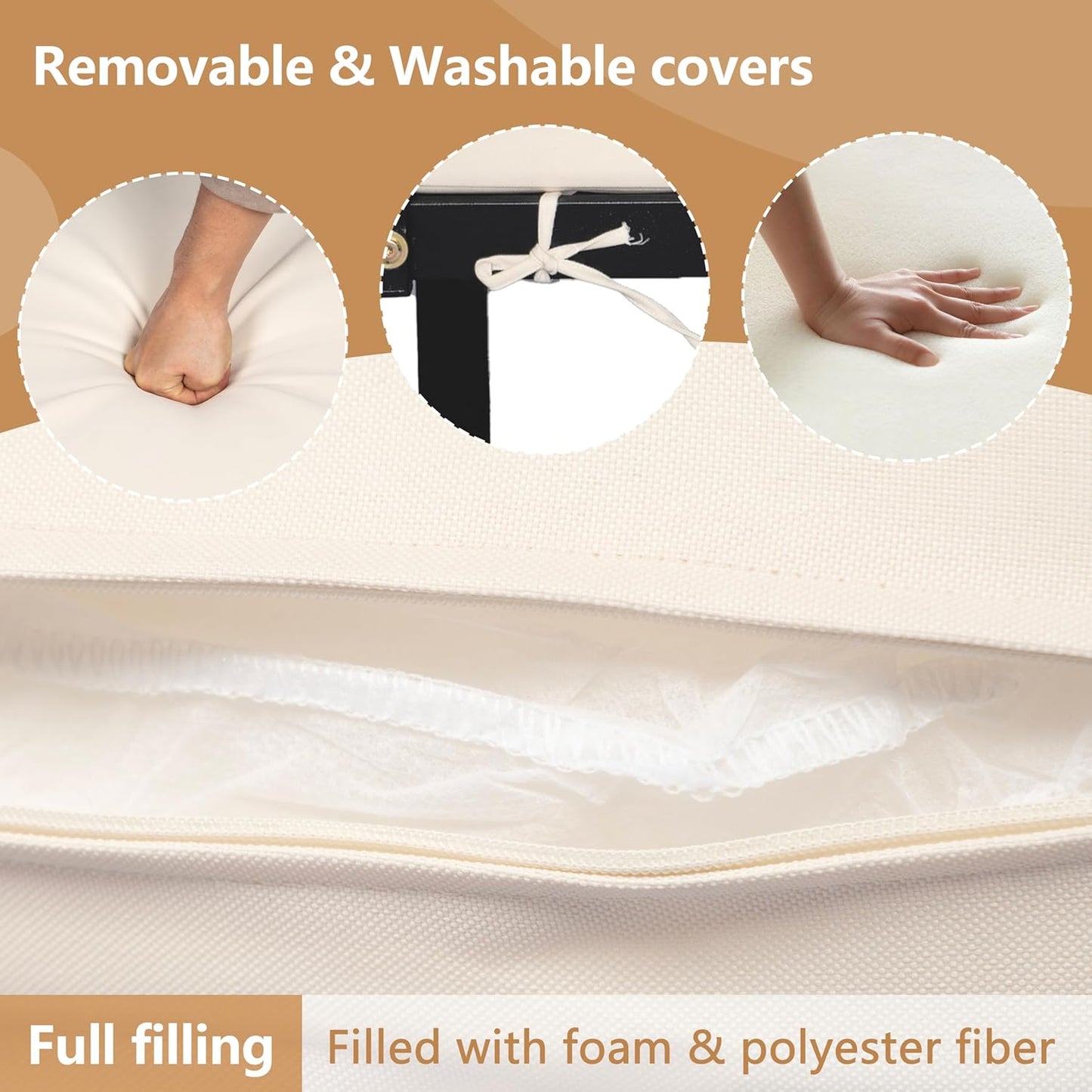 Outdoor Patio Furniture Set, 4-Piece Acacia Wood and Metal Patio Sofa Corner Set with Coffee Table, Modern Conversation Set for Backyard Porch Garden Balcony