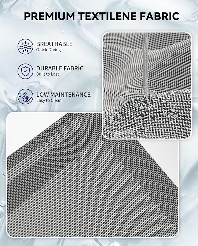 Aluminum Chaise Lounge Chair Outdoor, Foldable Patio Lounge Chair Assemble-Free, Pool Lounge Chairs with 5 Adjustable Backrest, Outdoor Lounge Chairs for Outside Poolside Beach Lawn Grey