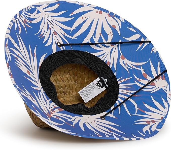 Quiksilver Men's Wide Brim Outdoor Lifeguard Straw Sun Hat