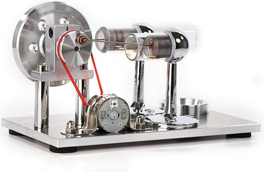 Sunnytech Hot Air Stirling Engine Motor Model Educational Toy Electricity Generator Colorful LED (SC001)