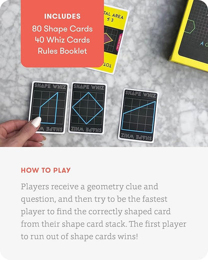 SimplyFun Shape Whiz - A Fun and Educational Math Game Using Geometry and Our Powers of Approximation - for 2 to 4 Players - Ages 10 & Up
