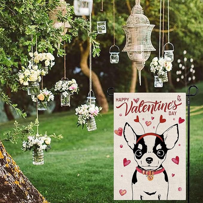 Seasonal Garden Flags Chihuahua Double Sided Flags Set of 11 Holiday Farmhouse Indoor Outdoor Yard Lawn Christmas Gifts Decorations 12.5x18 Inch