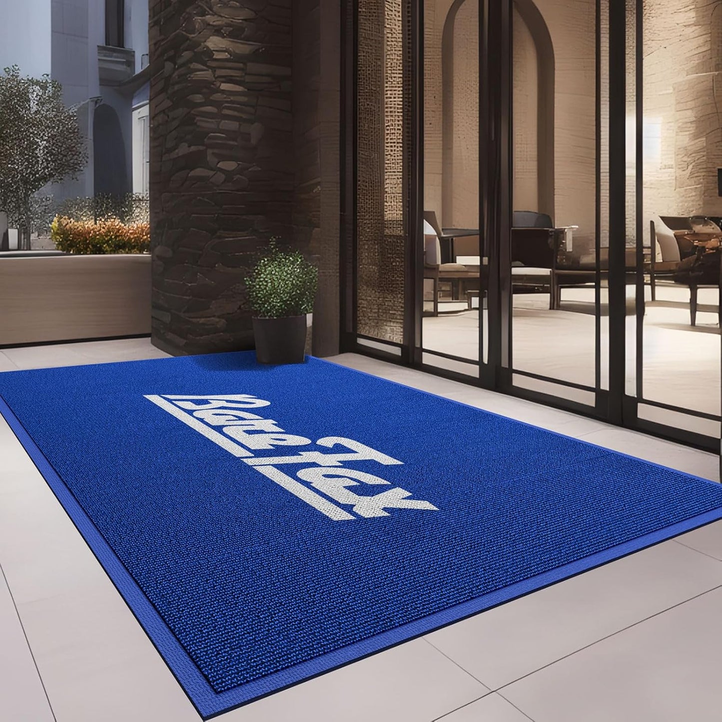 Custom Floor Mat Doormat Entryway Area Rug Welcome Carpet for Business Home Indoor/Outdoor Non Slip Washable Durable