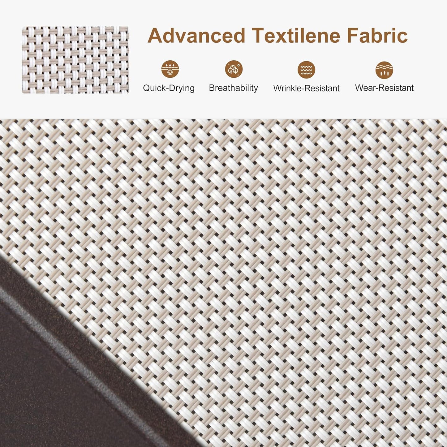 PURPLE LEAF Outdoor Chaise Lounge Chair Set of 3, Pool Lounge Chair for Outside, Aluminum Patio Chaise Lounger with Adjustable Backrest and Wheels for Deck, Outside, Lawn, Garden, Linen