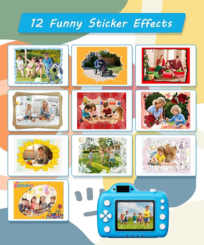 Kids Camera Toys for 5-12 Year Old Girls Boys,1080P Kids Digital Camera with Projector, Digital Video Camera with Music Download for Girls and Boys,Best Chritmas Birthday Festival Gift for Kid (Blue)