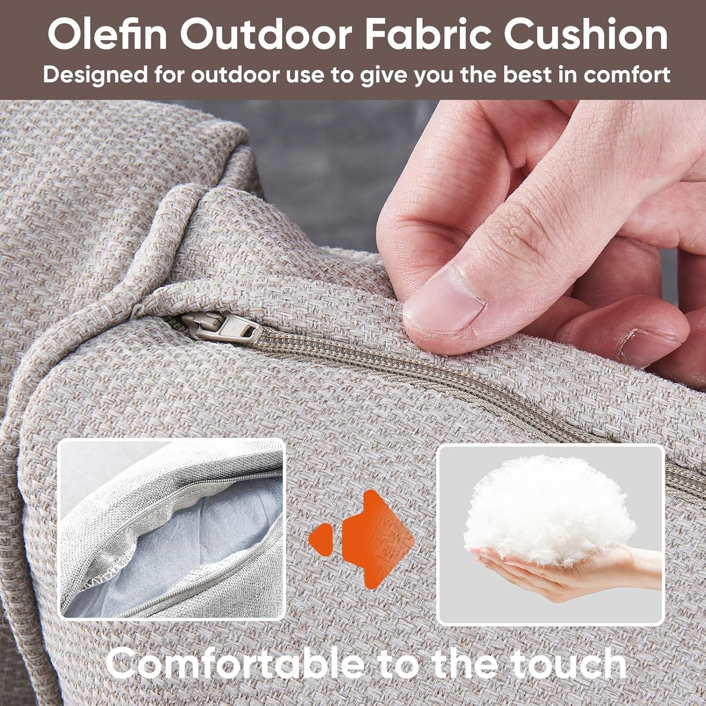 HUMMUH 10 Pieces Patio Furniture Set with Fire Pit,Outdoor Modular Sectional Couch Loveseat Chairs with Table,All Weather PE Wicker Patio Conversation Sets for Deck Porch Backyard