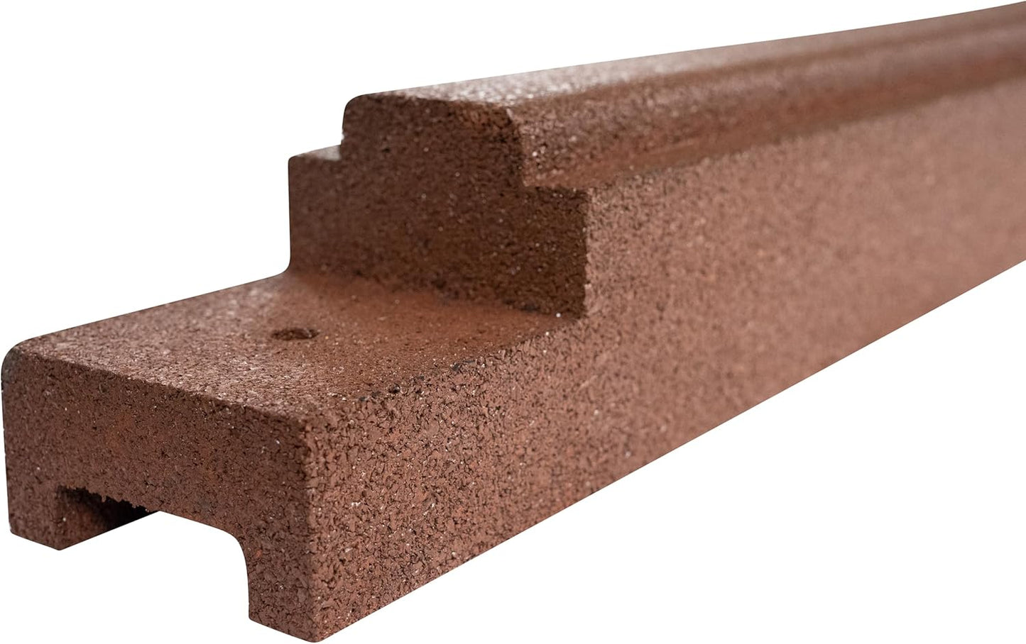 Playsafer Rubber Playground Border Edging Kit, 6' Flexible Heavy Duty Rubber Interlocking Playground Timber, No Dig Easy to Install (Neutral Brown, 6 Pack)