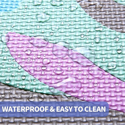 Coolcandy Baby Play Mat, 25Pcs Interlocking Puzzle Floor Mat, with Safety Fence - 0.4" Thick Non-Toxic EVA Foam Play Mat, for Infants & Toddlers 3-36 Months, Soft Puzzle Tiles for Play Areas