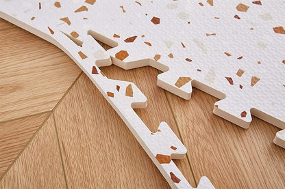 Terrazzo Playmat, Non-Toxic, Eco-Friendly, EVA-Foam, Puzzle Playmat (Brown), Extra Large, 180 centimeters x 120 centimeters