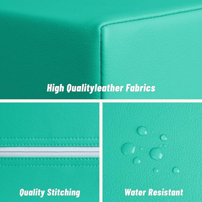 6-Piece Soft PU Leather Toddlers Climbing Toys, Baby Foam Climbing Blocks for Toddlers 3, Indoor Climb and Crawl Activity Play Set, Foam Play Gym Climbing Structures (Orange and Green)