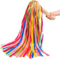 100pcs Rainbow Ribbon Stick Wands with Gold Bell, Multi-Colored Fairy Wish Wands Party Rhythm Send-Off Idea Ribbon Streamers for Wedding, Bridal Shower, Pride Parade, Ceremony Exit Photo Props