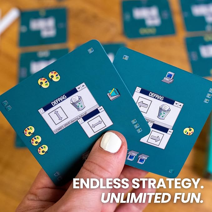 Defrag | Nostalgic Floppy Disk Themed Travel-Size Board | Play Anywhere | Challenging Puzzle with Scenario Booklet | Solo Play for Ages 12+ | Tiny Series