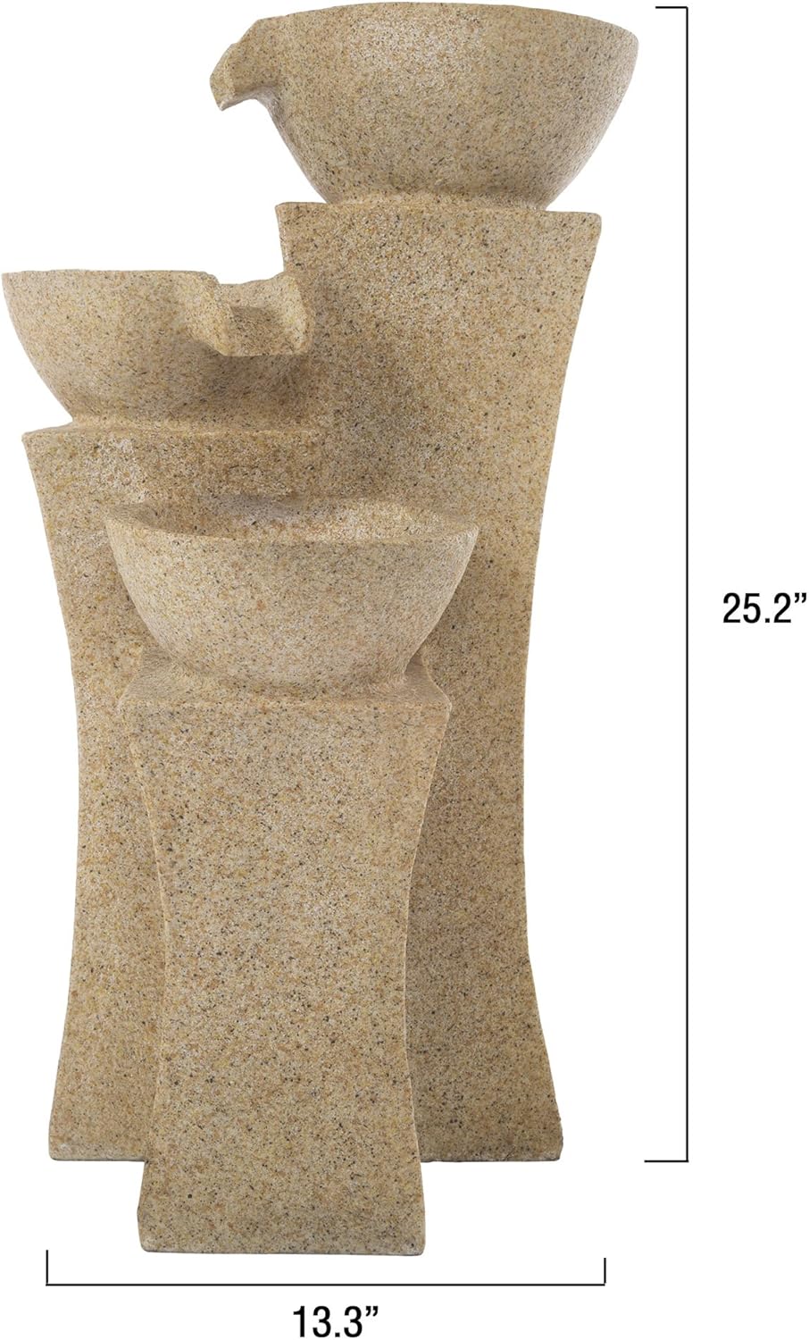 Go Yard Cascade Bowls Fountain with LED Lights