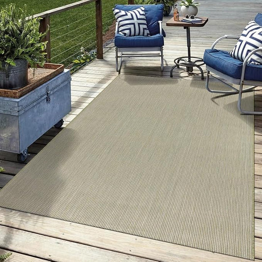 Keen Home Design Terrace Outdoor Area Rug - 4x6 Washable Indoor/Outdoor Rug for Patio, Kitchen, Balcony, Beach, Garden, Deck and Porch, Size: 3'10"x5'7"