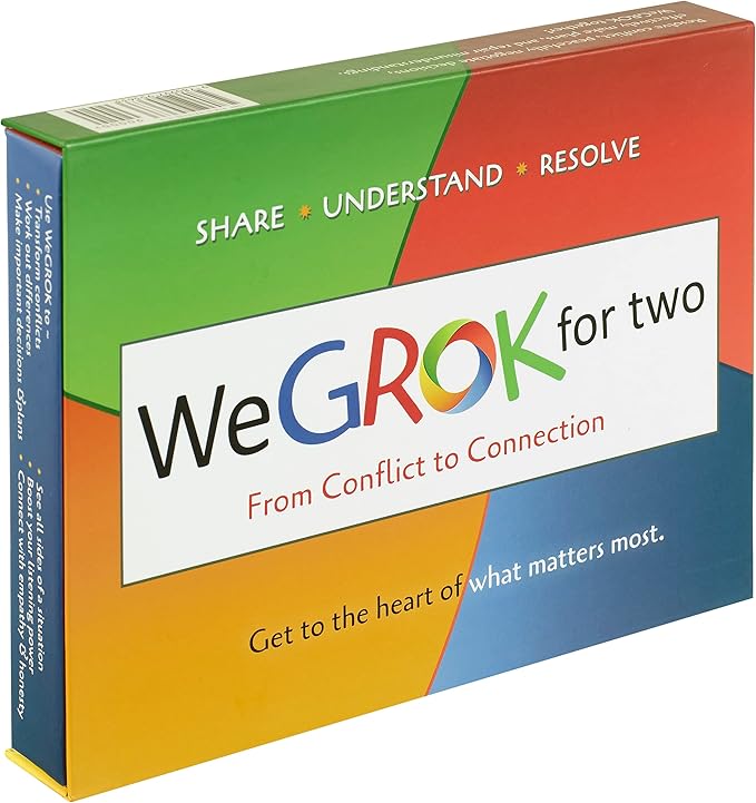 WeGROK Relationship & Conflict Resolution Cards – Mediation in a Box for Two People – Empathy & Communication Activity for Couples, Friends & Family – Emotional Intelligence & Connection Tool