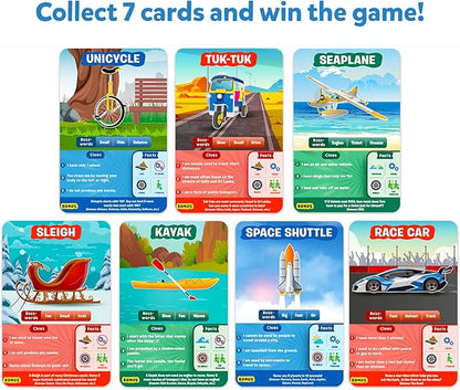 Skillmatics Guess in 10 Things That Go, Perfect for Boys, Girls, Kids Who Love Card Games, Educational Toys & Board Games, Gifts for Ages 6, 7, 8, 9