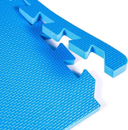 FlooringInc's Rainbow & Natural Harmony Playmat - Kid Safe Foam Floor Tiles with Removable Edges - 2'x2', 1/2" Thick (Rainbow, 48 Tile Pack)