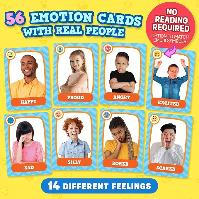 ThinkPsych Go Fish – Faces & Feelings Card Game Social Emotional Learning Game for Kids Ages 6+ | Teaches Emotions Through Play | 2-6 Players | Home, Therapy & Classroom Use