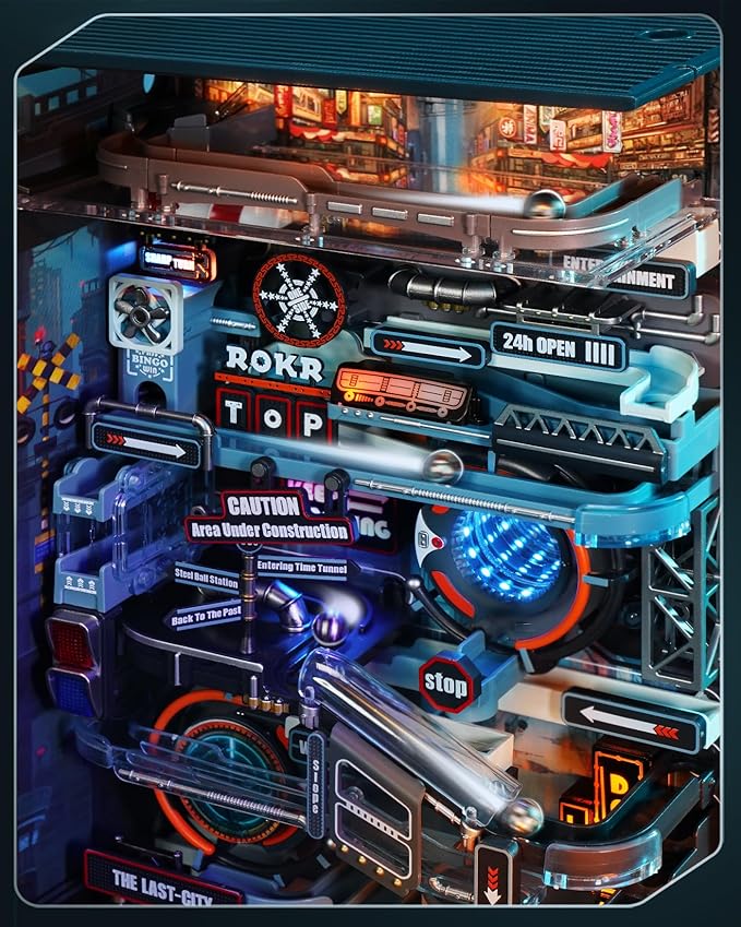 ROKR Marble Run Model Building Kit, 3D Puzzles for Adults, DIY Miniature Kit, Ideal Gift for Men and Women