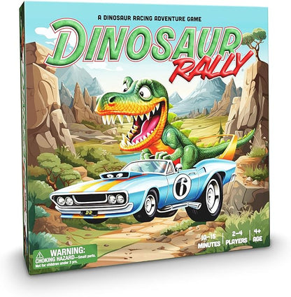 Raincorn Games - Dinosaur Rally Card & Dice Kids Board Game for Ages 4 - Family Games, Classroom Activities for Kids Learning