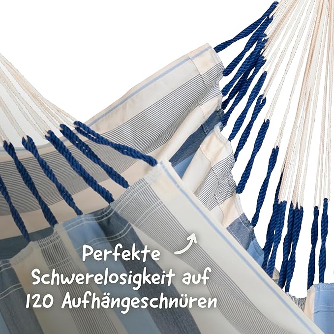 LA SIESTA® - XL King Domingo Hammock Swing Chair & CasaMount - Weather & Tear Resistant Hanging Chair - Outdoor Indoor Hammock Chair w/Suspension Kit for Walls Ceilings Square Beams - Sea Salt