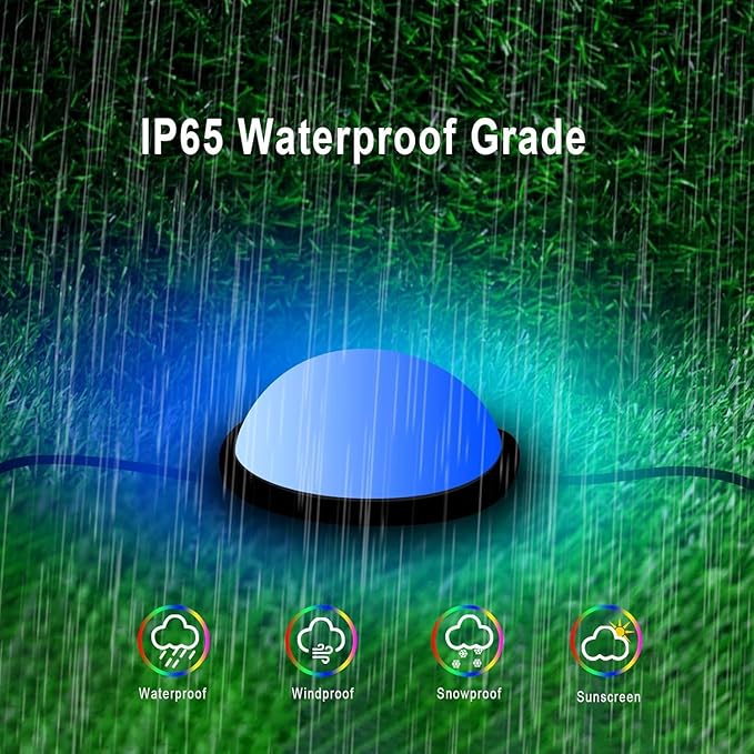 Outdoor Smart Ground Lights - 33FT 20Pack Pathway Light with Remote & App Control, Color Changing Walkway Lighting Compatible with Alexa Halloween Christmas Outdoor Decor for Patio, Garden, Yard