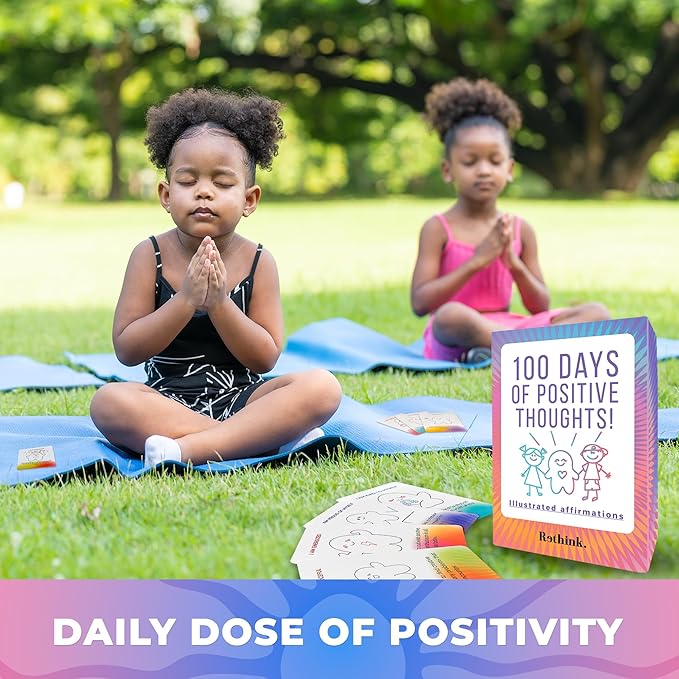 QUOKKA Affirmation Cards for Kids - Anxiety Relief Items Meditation Cards for Mental Health - Calming Self Care for Women - Perfect Mindfulness Gift for Children Teens