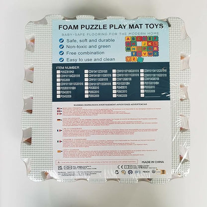 qqpp EVA Rubber 18 Tiles Interlocking Puzzle Foam Floor Mats - Baby Play Mat for Playing | Exercise Mat for Home Workout. Red. QC-Ib18N
