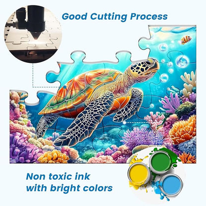 6 Packs 16 Large Piece Puzzle for Seniors Puzzle Dementia Alzheimer's Products Activities for Seniors Elderly Adult Dog Cat Turtle Easy Jigsaw Puzzle Alzheimers Memory Games with 6 Storage Bags