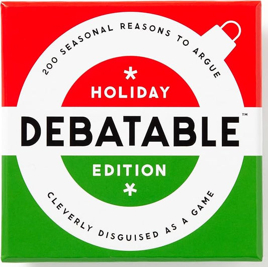 Brass Monkey Debatable Holiday Edition – Social Party Game with 400 Holiday Topics to Argue About, 2+ Players