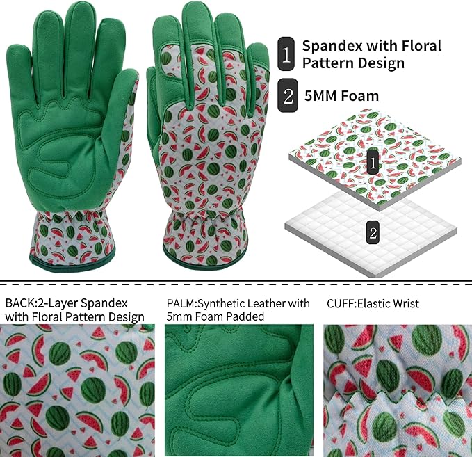 Kids Gardening and Garden Gloves for Toddler,Children's Yard Work Glove,Gift,Cute Pattern,Age3-8