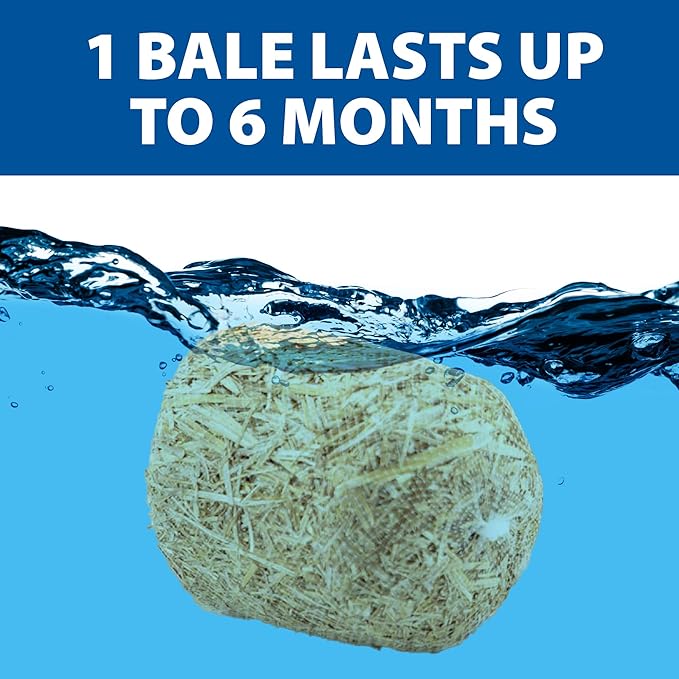 The Pond Guy Straw Barley Bale for Water Gardens, Fountains & Small Koi Ponds, Natural Clarifier, Simple & Easy to Use Pond Maintenance, 1-Pound Bale