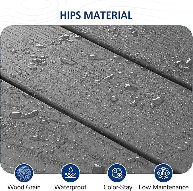 Outdoor Console Table, 48" Weather Resistant HIPS Patio Side Table, 440LBS Weight Capacity, 2-Tier Multifunctional Buffet Bar Storage Organizer for Garden Deck, Gray