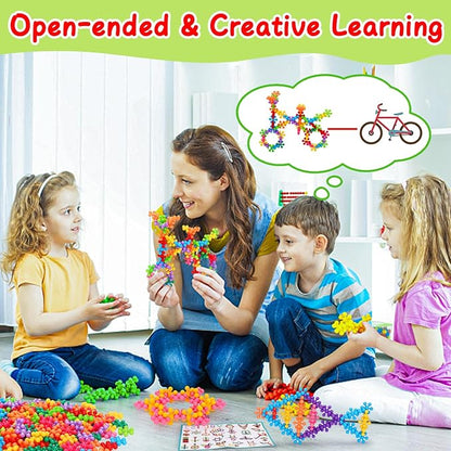 Kids Building STEM Toys for 3 4 5 6+ Year Old Boy Girl Birthday Gift, 300PCS Educational Interlocking Discs Building Blocks for Kids Ages 3-5 4-8 5-7 Preschool Classroom Manipulatives Creative Games
